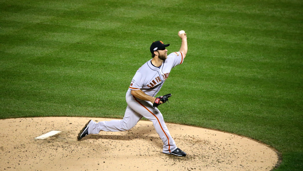 Madison Bumgarner in action for the San Francisco Giants.