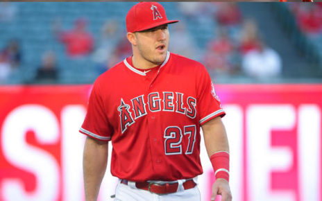 Mike Trout before a game.