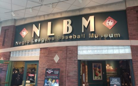 Entrance to the Negro Leagues Baseball Museum in Kansas City, Missouri.