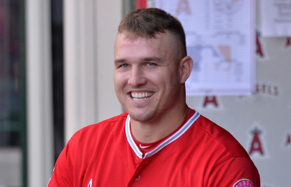 Mike Trout smiling.