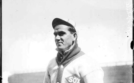 Doc White posing for a picture before a game in 1909.
