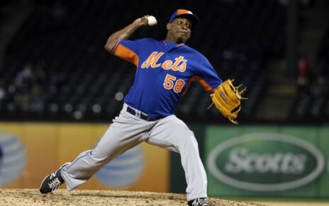 Jenrry Mejía on the mound for the New York Mets