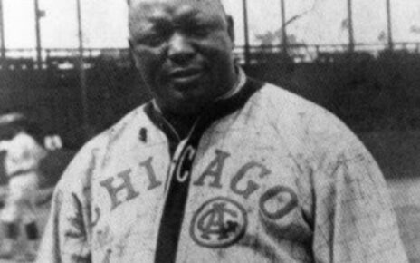 Rube Foster in his Chicago American Giants jersey.