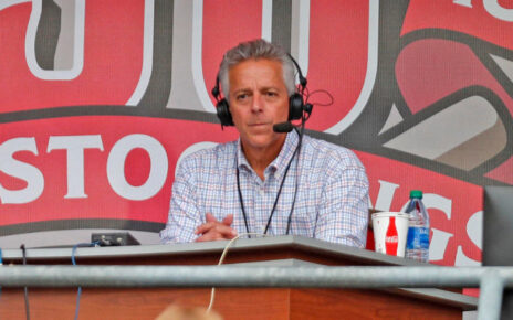 Thom Brennman probably about to say something homophobic in the Cincinnati Reds booth