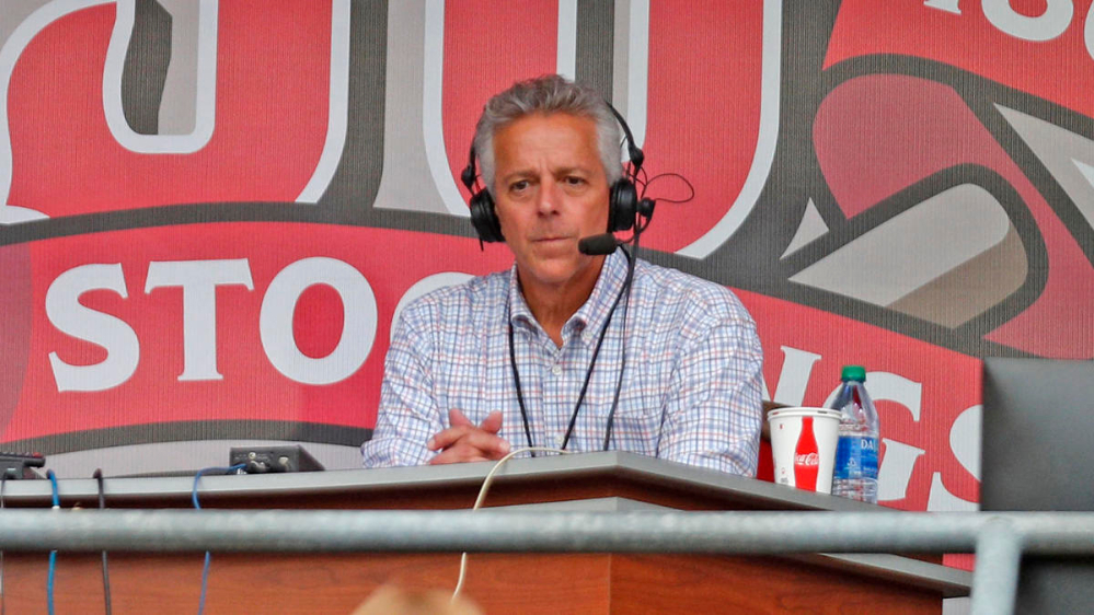 Thom Brennman probably about to say something homophobic in the Cincinnati Reds booth