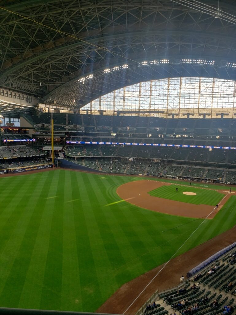 I picked my seat for the Milwaukee Brewers game based on getting the best  possible view of the Racing Sausages. Was not disappointed! Lunch…