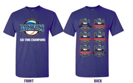 The six time champions Pacifics t-shirts